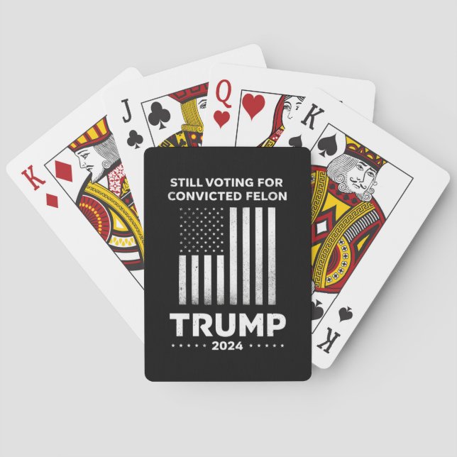 Jeu De Cartes Toujours à voter pour le condamné Felon Trump 2024 (dos)