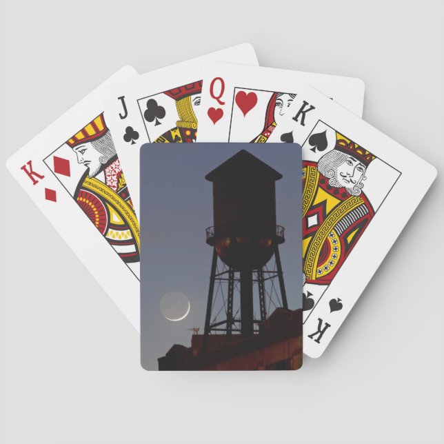 Jeu De Cartes Tour d'eau sur le toit | Croissant de lune New Jer (dos)