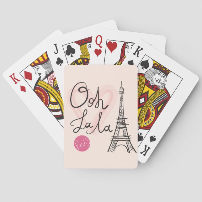 Jeu De Cartes Tour Eiffel à main (dos)