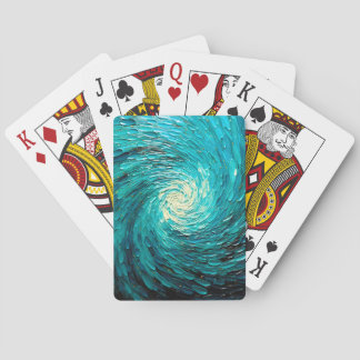 Jeu De Cartes Tourbillon océan turquoise abstrait