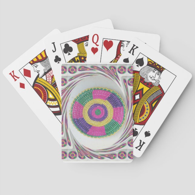 Jeu De Cartes Tourbillon traditionnel en plaque tissée (dos)