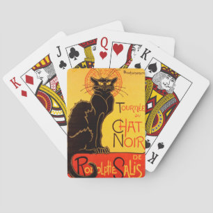 Jeu De Cartes Tournée du Conversation Noir - Poster vintage