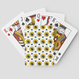 Jeu De Cartes Tournesol et papillon bleu