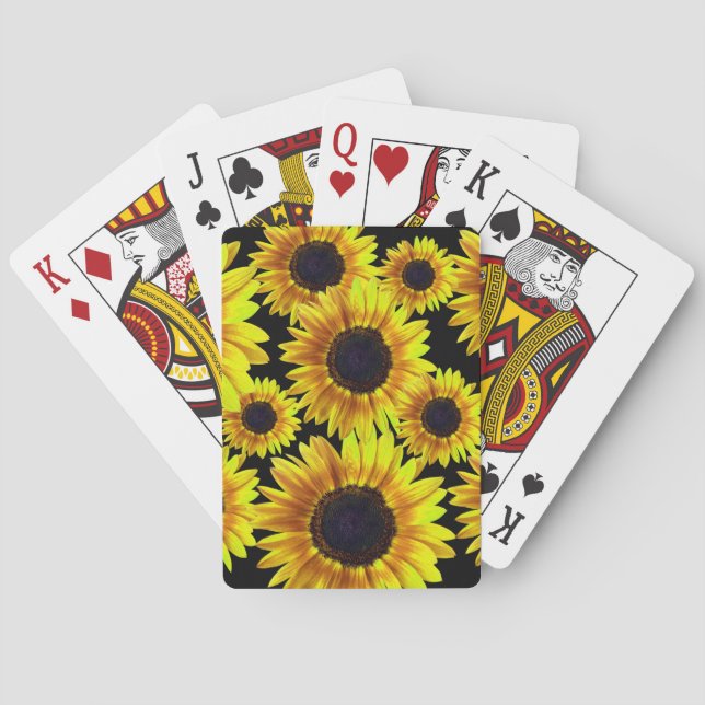 Jeu De Cartes Tournesol jaune vif (dos)