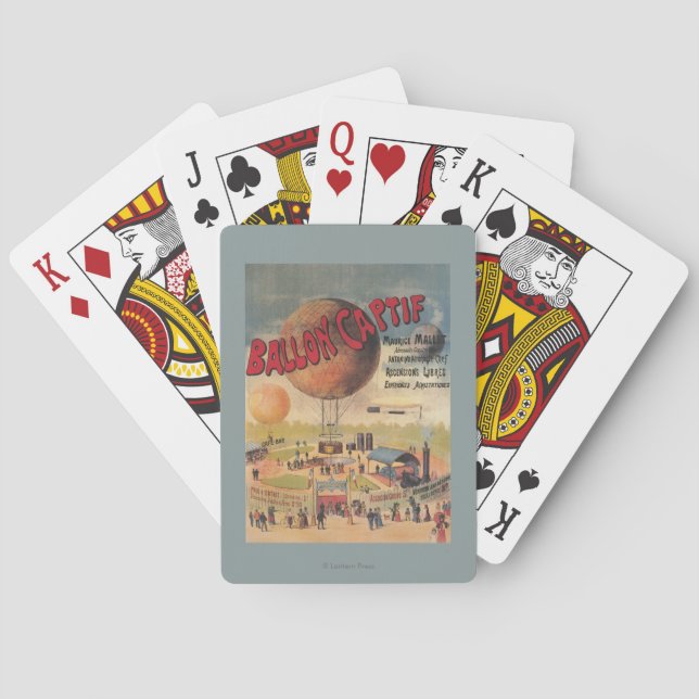 Jeu De Cartes Tours de ballon captif à une affiche d'exposition (dos)