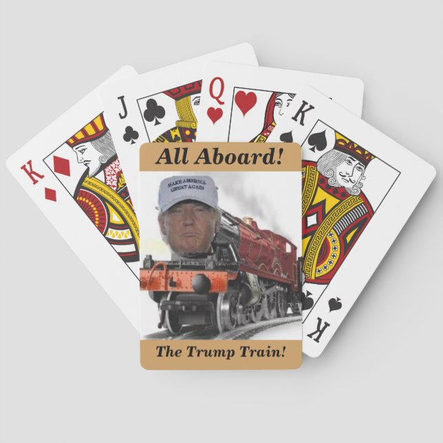 Jeu De Cartes Tous Aboard The Trump Train Play Cards (dos)