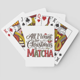 Jeu De Cartes Tout ce que je veux pour Noël est un café vert Mat