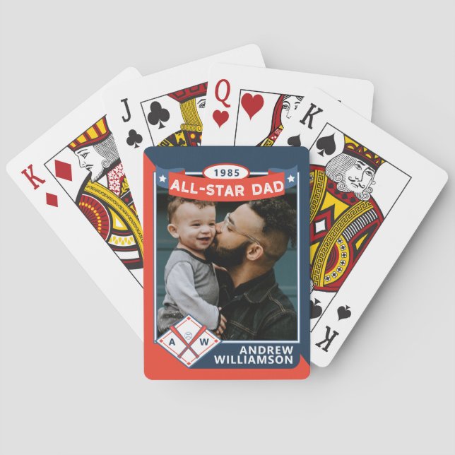 Jeu De Cartes Toutes les cartes de base-ball personnalisées Star (dos)