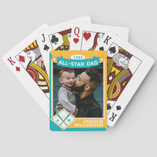 Jeu De Cartes Toutes les cartes de base-ball personnalisées Star (dos)