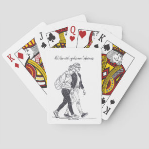 Jeu De Cartes Toutes les Filles Cool Sont Lesbiennes Ligne Art
