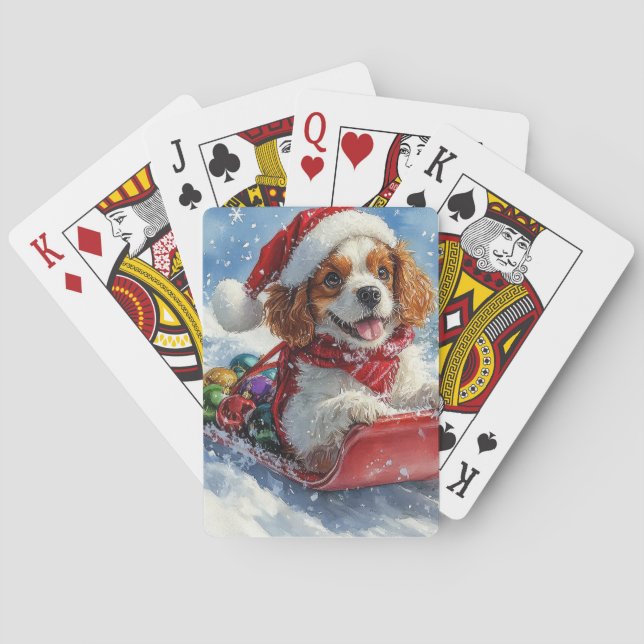 Jeu De Cartes Traîneau à chiens Cavalier King Charles Spaniel No (dos)