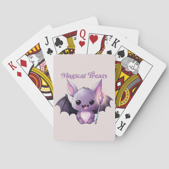 Jeu De Cartes Traitements magiques avec Bats mignons (dos)