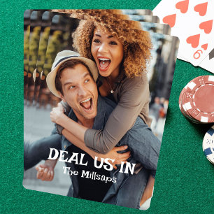 Jeu De Cartes Traitez-Nous En Famille Photo Texte Personnalisé