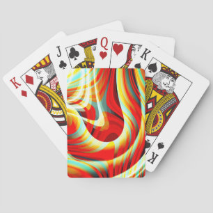 Jeu De Cartes Traits courbes rouges qui se chevauchent dans le d