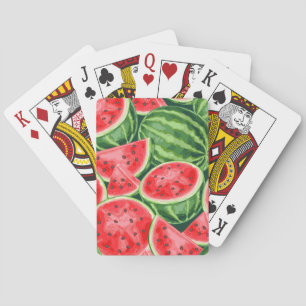 Jeu De Cartes Tranches de pastèque vibrantes de l'été Motif