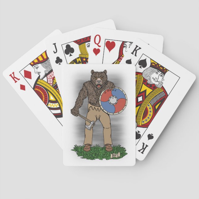 Jeu De Cartes Transformé Viking Berserker ou Werebear (dos)