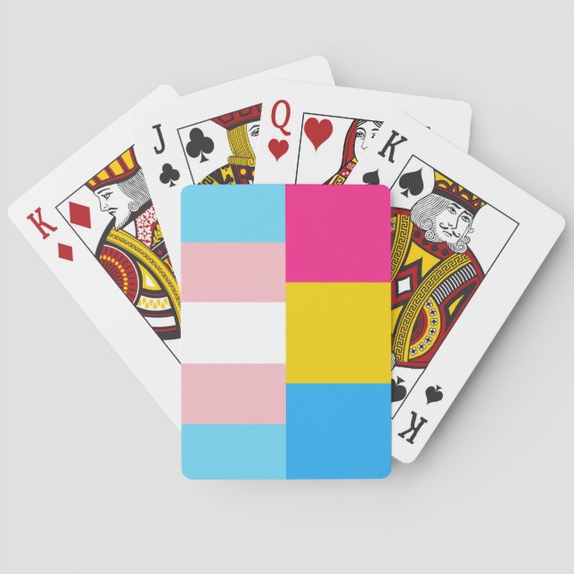 Jeu De Cartes Transgender Pansexual Dual Pride Flag (dos)