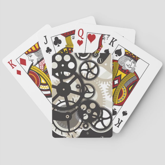 Jeu De Cartes Travail de roues de dent (dos)