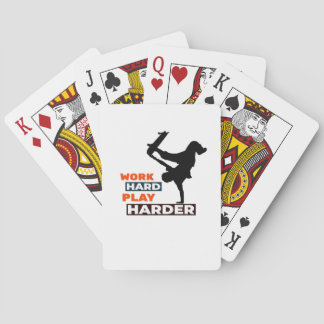 Jeu De Cartes Travailler dur Jouer si dur Skateboarder Classic