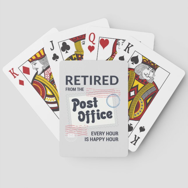 Jeu De Cartes Travailleur de la poste retraité Mailman Funny (dos)