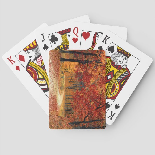 Jeu De Cartes Traverser les arbres en automne (dos)