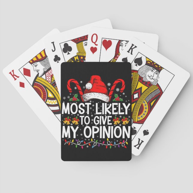 Jeu De Cartes Très Probable De Donner Mon Avis Drôle Noël (dos)