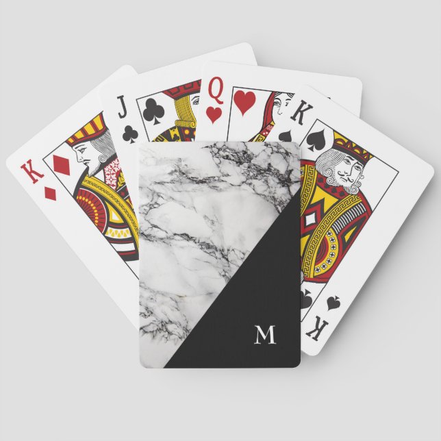 Jeu De Cartes Triangle Noir Et Marbre (dos)