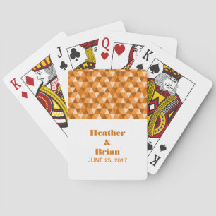 Jeu De Cartes Triangles Géométriques Orange Jouer Cartes
