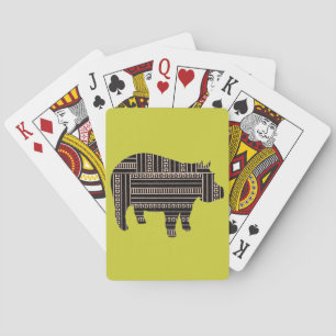 Jeu De Cartes Tribal de Motif ethnique vintage d'antiquité Hippo