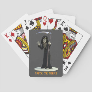 Jeu De Cartes Trick or Treat. Grim Reaper de dessin animé