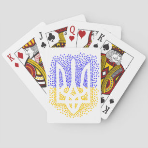 Jeu De Cartes Trident heraldique ukrainien tryzub étoiles disper