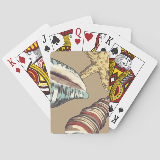 Jeu De Cartes Trio de Shell sur kaki (dos)