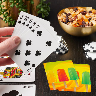 Jeu De Cartes Trio de sucettes glacées d'été Popsicles lumineuse