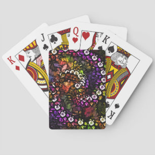 Jeu De Cartes Trippal fractal violet psychédélique arc-en-ciel