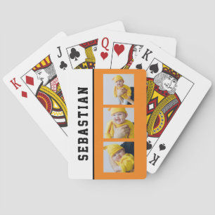 Jeu De Cartes Trois photos et trois textes personnalisés