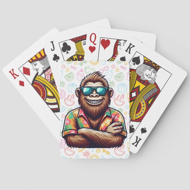 Jeu De Cartes Tropical/beach yeti/bigfoot (dos)
