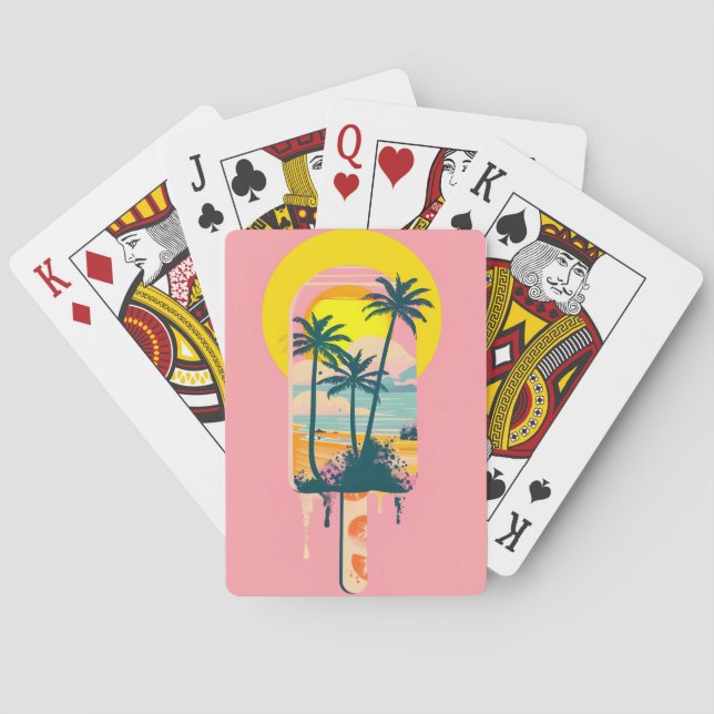 Jeu De Cartes Tropical Summer Sunset Sweets Paradise (dos)