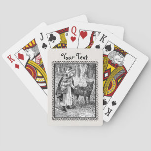 Jeu De Cartes Trou Rouge vintage Avec Bois Boisé Wolf Bic encadr
