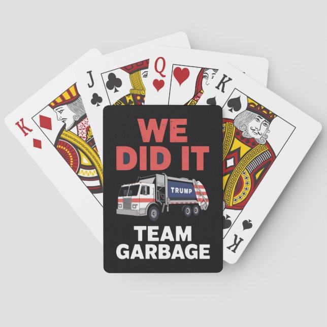 Jeu De Cartes Trump 2024 Truck Garbage Nous L'Avons Fait Équipe  (dos)