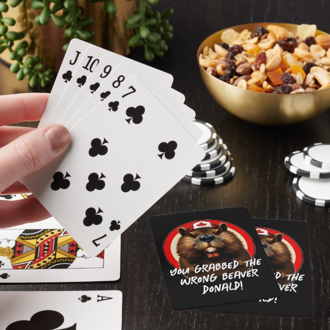 Jeu De Cartes Trump, le Canadien "Mauvais Castor Donald" (In Situ)