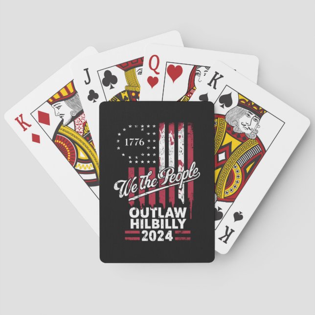 Jeu De Cartes Trump Vance 2024 Donald Trump hors la loi Hillbill (dos)