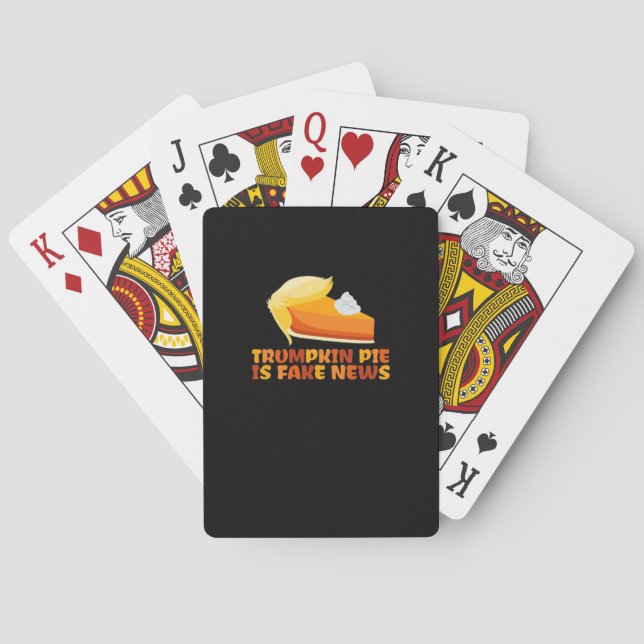Jeu De Cartes Trumpkin Citrouille tarte drôle Thanksgiving Fitti (dos)