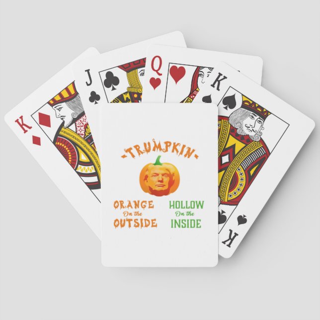 Jeu De Cartes Trumpkin drôle Halloween classique (dos)