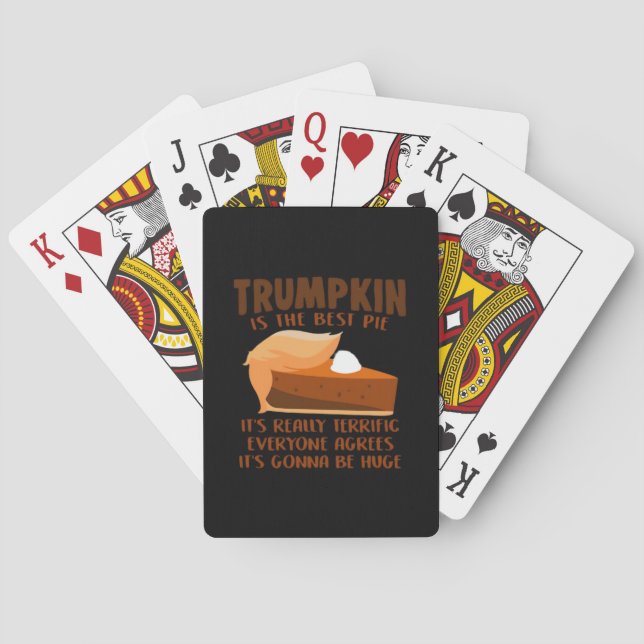 Jeu De Cartes Trumpkin Pie Drôle Fête de Thanksgiving (dos)