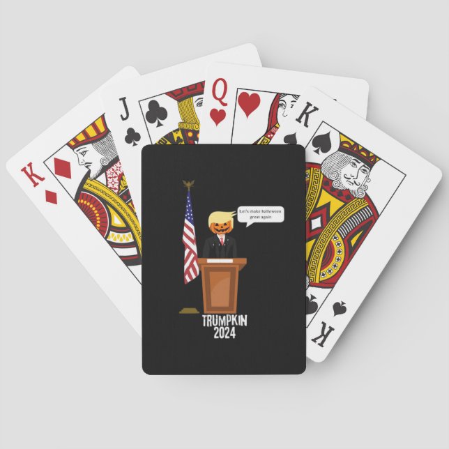 Jeu De Cartes Trumpkin Rendons Halloween grand à nouveau classiq (dos)