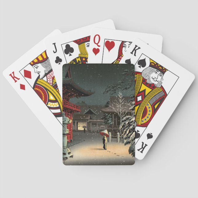 Jeu De Cartes Tsuchiya Koitsu - Neige au temple de Nezu (dos)