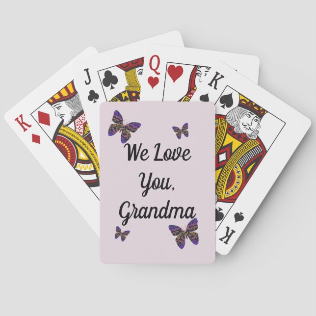 Jeu De Cartes Tu aimes grand-mère Belles papillons (dos)