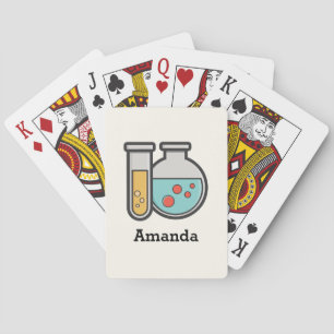 Jeu De Cartes Tube d'essai de chimie et bécher