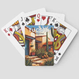 Jeu De Cartes Tucson Arizona Voyage Art Vintage
