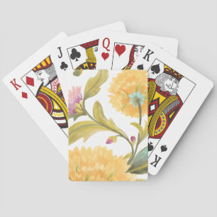 Jeu De Cartes Tuiles florales d'abbaye - fleurs jaunes